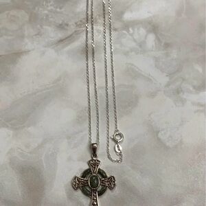 Vintage Silver Celtic Cross Necklace